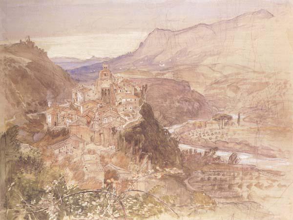 Samuel Palmer The Village of Papigno on the Nar,between Terni and thte Falls